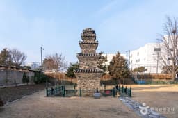 안동 운흥동 당간지주와 오층전탑